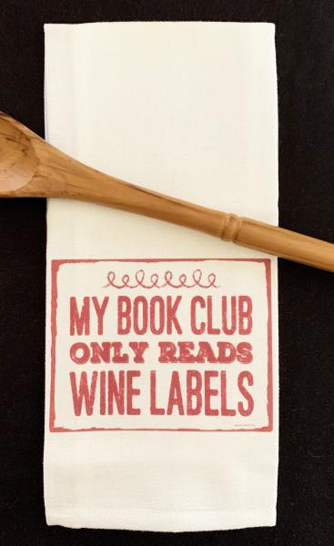 "My Bookclub..." Cotton Herringbone Towel picture