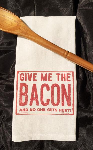 "Give me the Bacon..." Cotton Herringbone Towel picture