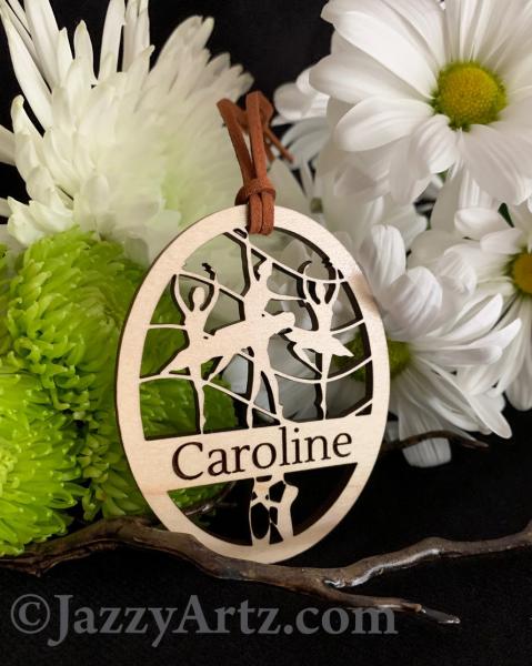 Customized Ballerina Maple Wood Ornament picture