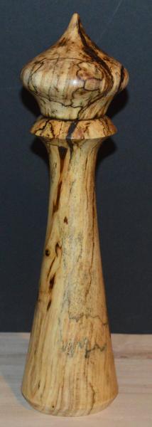 Spalted Hack Berry 12.5" Pepper Mill picture