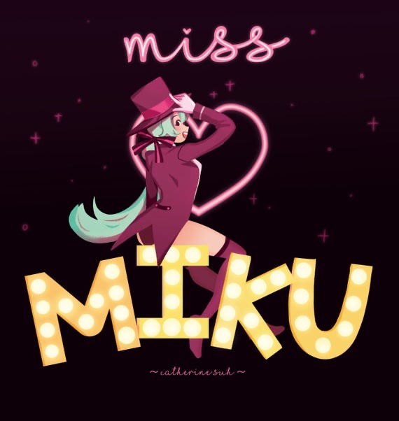 Miss Miku Medium Print