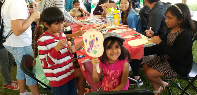 Kids in the workshop station