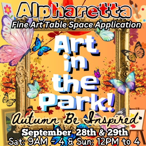 September Alpharetta Art in the Park: Table space in the park