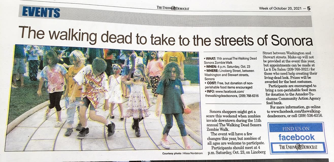 Zombie Walk - newspaper article