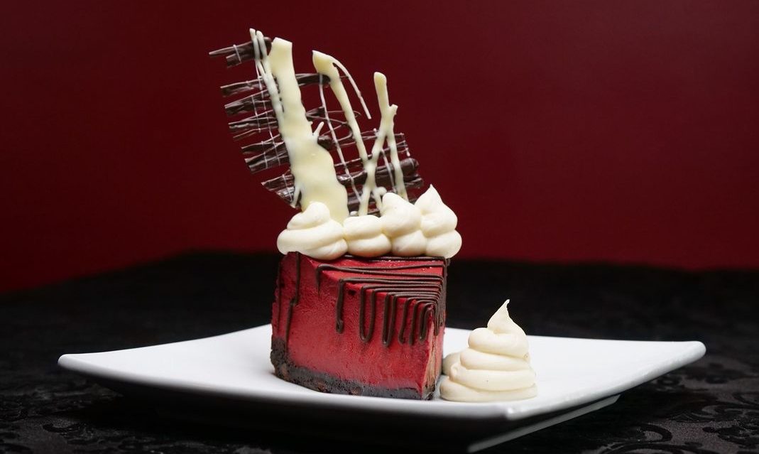 A piece of gourmet cake
