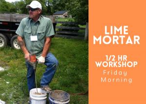 WORKSHOP Lime Mortar in Historic Preservation (Friday AM) cover picture