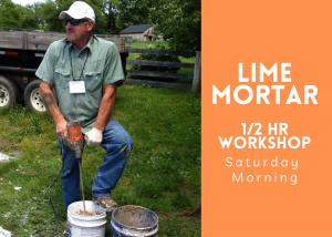 WORKSHOP Lime Mortar in Historic Preservation (Saturday AM) cover picture