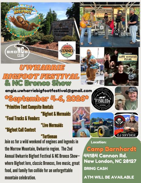 Uwharrie Bigfoot Festival 2026