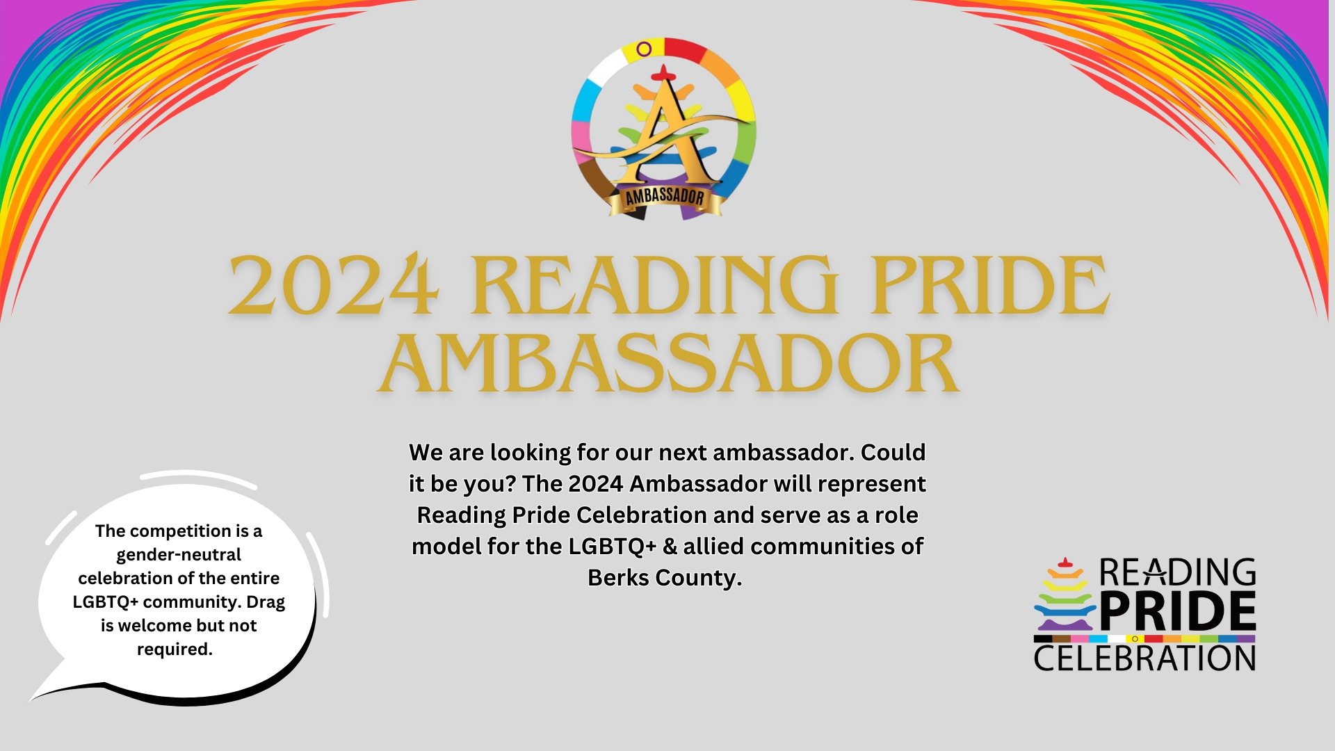 2024 Reading Pride Ambassador Competition cover image