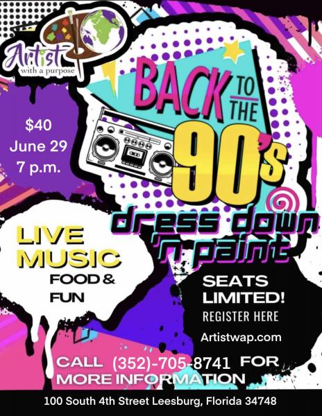 90's dress down  Paint Night