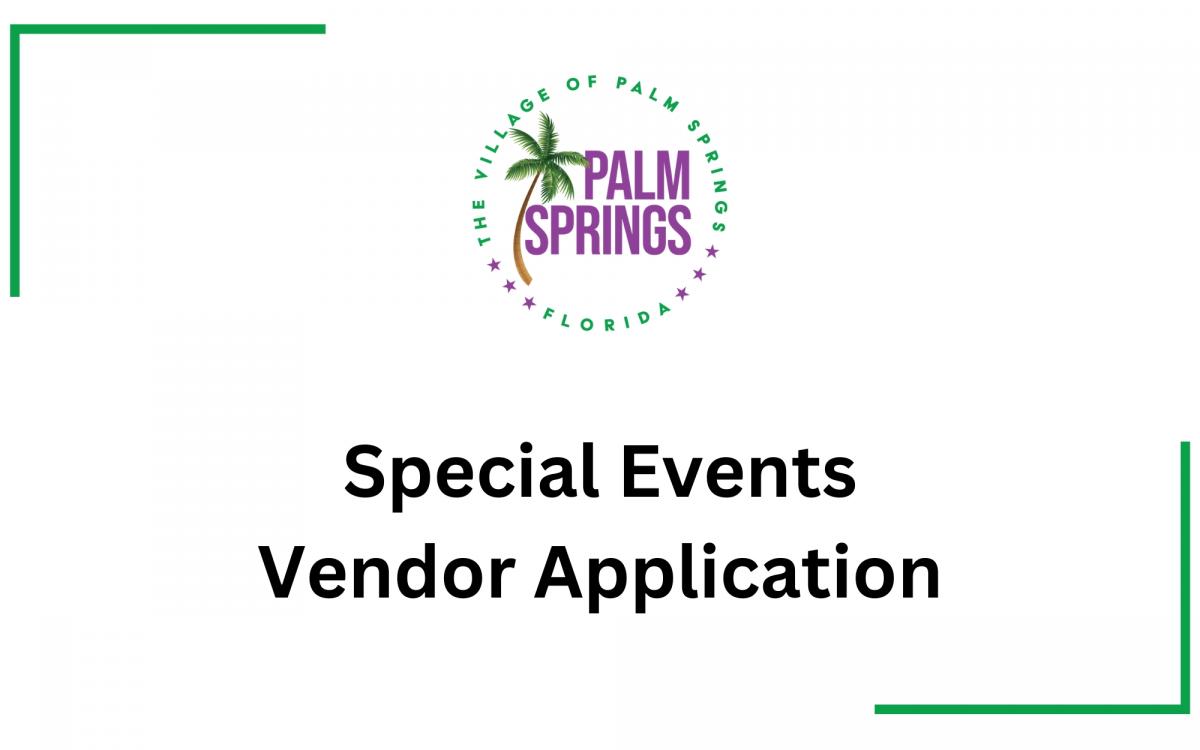 Village of Palm Springs Event Vendor Application cover image