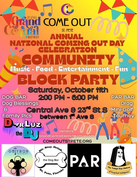 Come Out Day with with Come out St Pete