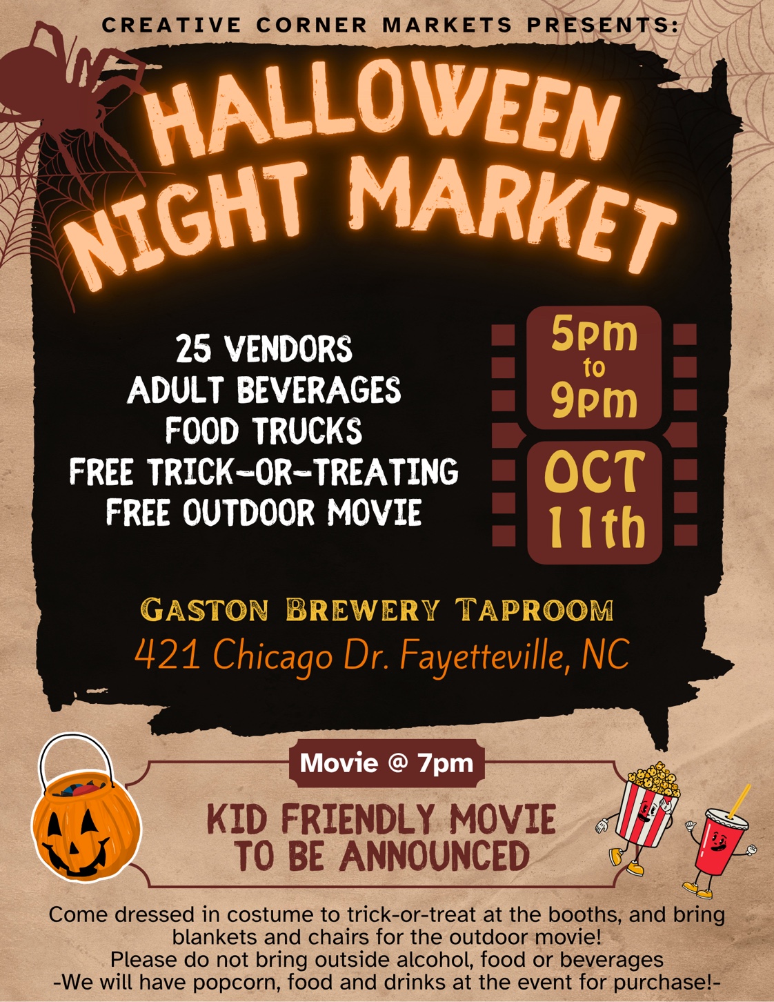 Outdoor movie/night market