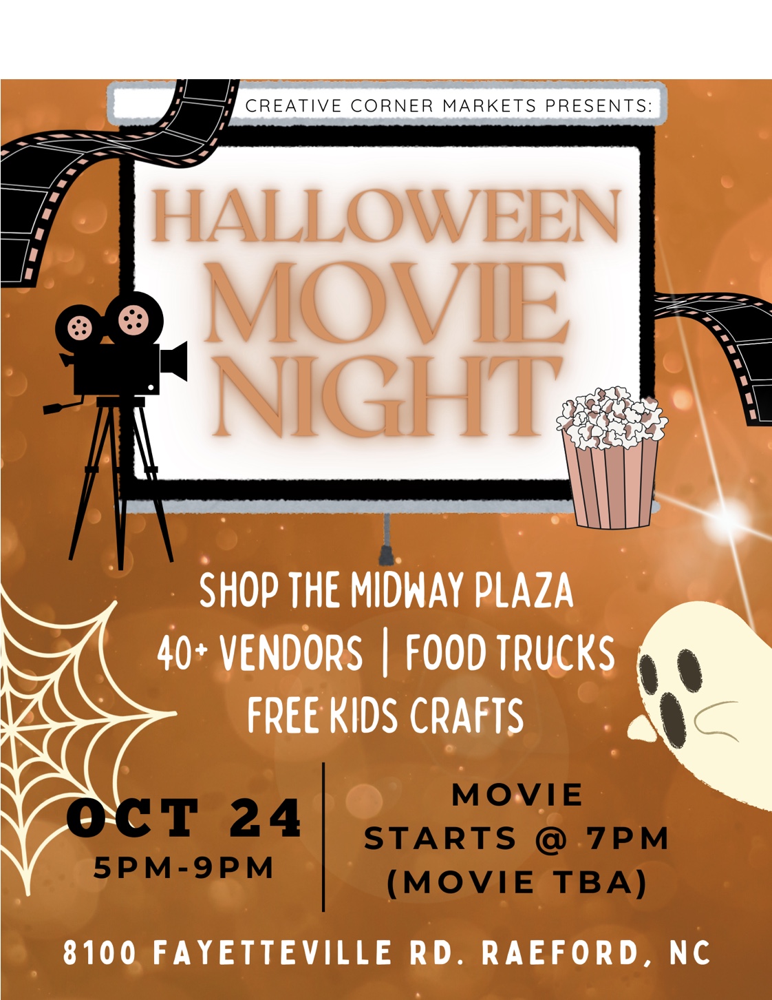 Halloween movie night market