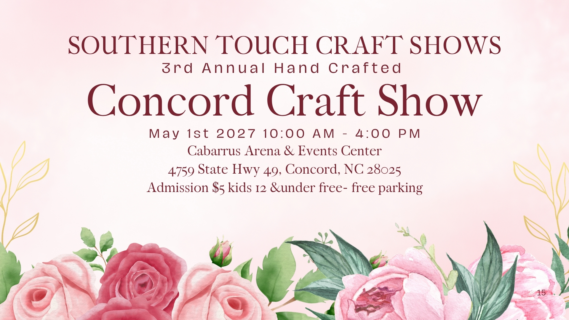 3rd Annual Southern Touch Craft Show Concord
