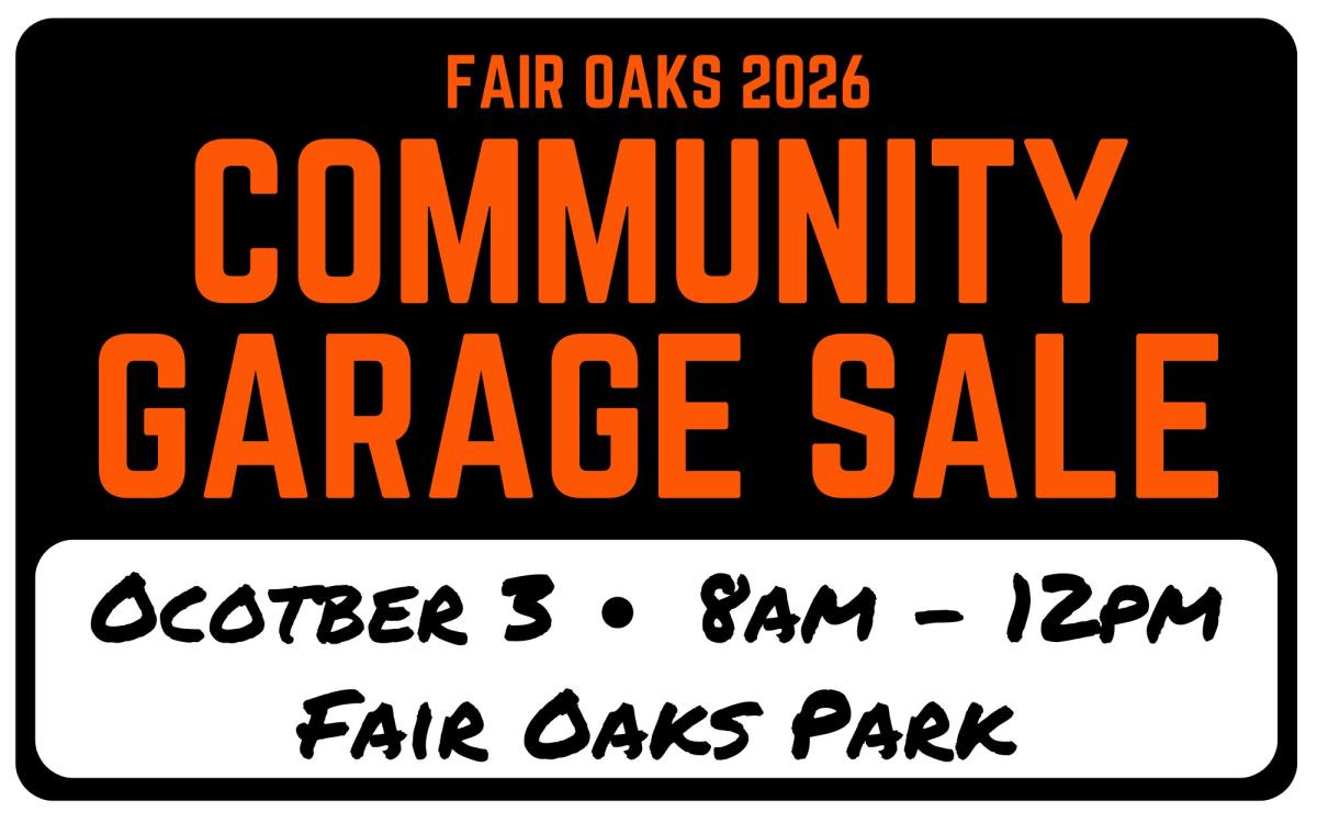 Fair Oaks Community Garage Sale October 2026