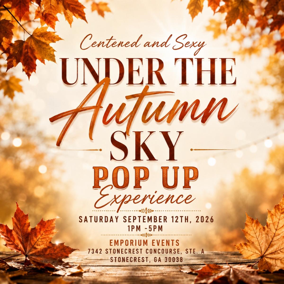 Centered and Sexy Under The Autumn Sky Pop Up