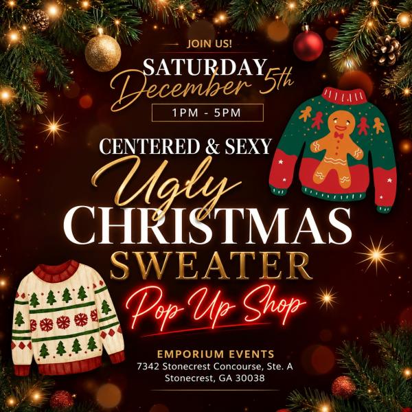 Centered and Sexy Ugly Christmas Sweater Pop Up