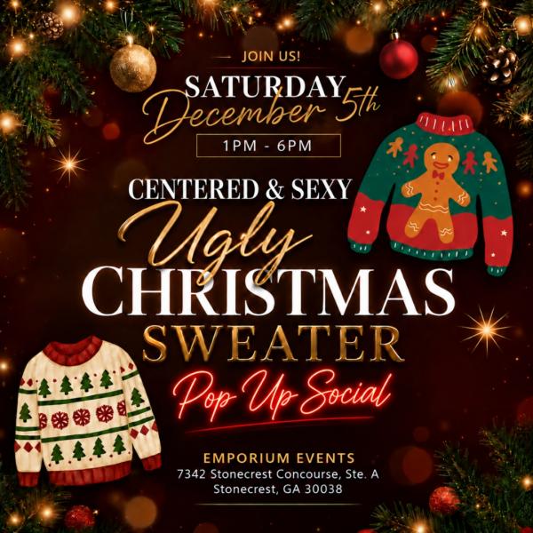 Centered and Sexy Ugly Christmas Sweater Pop Up