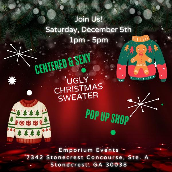 Centered and Sexy Ugly Christmas Sweater Pop Up