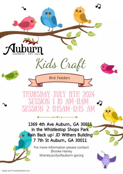 2024 Kids Craft Bird Feeder