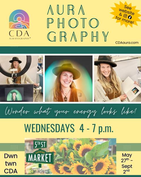 Aura Portraits @ 5th St Farmers Market, Downtown CDA