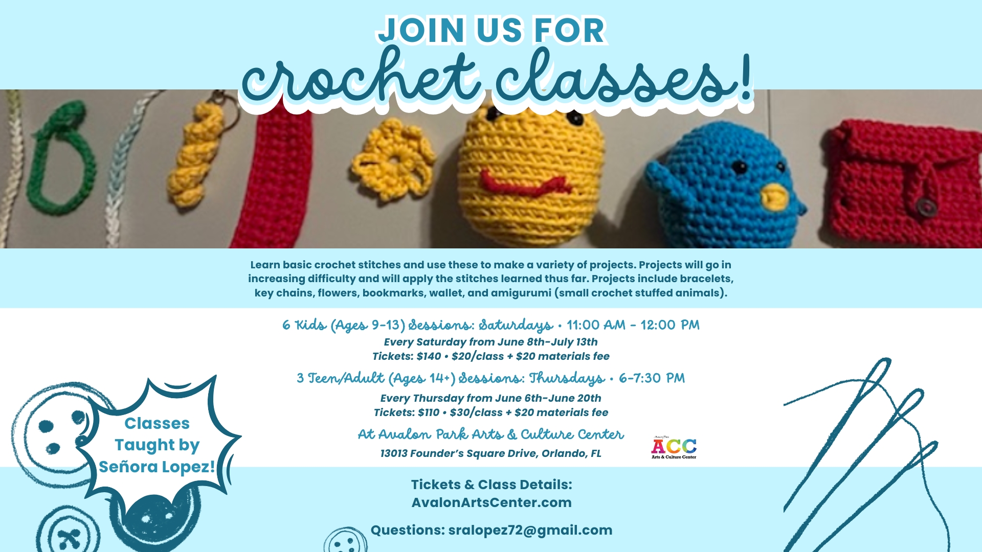 Crochet Classes at ACC