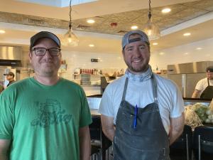 Chefs Taylor Mohlmann & Eric Hayes from District Table and Bar (cooking class) cover picture