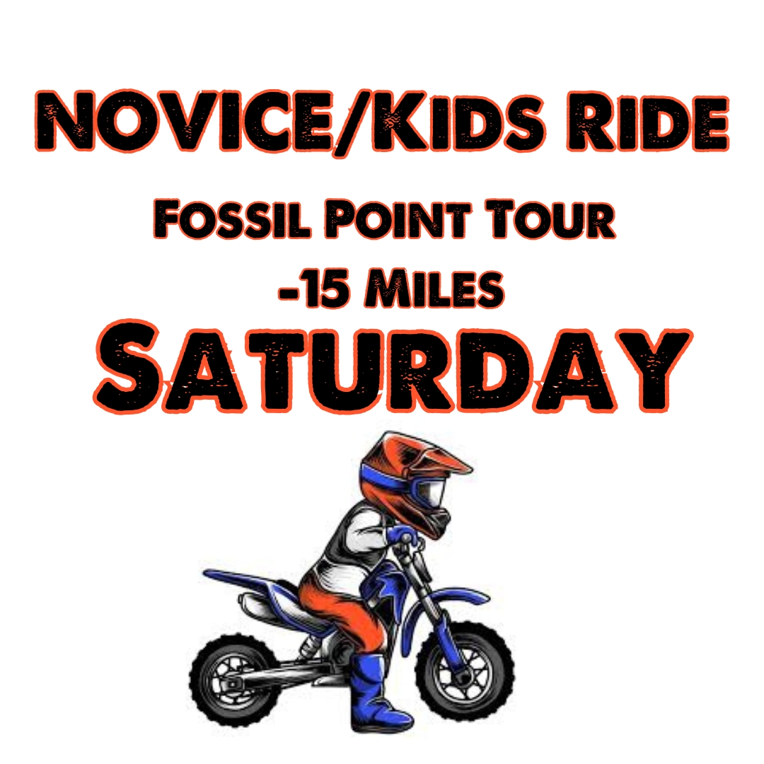Saturday Morning - NOVICE / KIDS RIDE - Fossil Point Tour -15 Miles cover picture