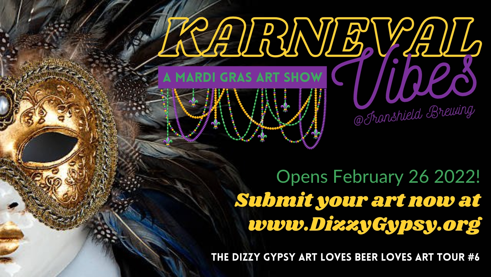 Karneval Vibes - A Mardi Gras Art Show: The Art Loves Beer Loves Art Tour #6 cover image