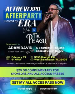 AltBev Expo After Party Sponsorship | The Peach (WPB) | Feb 27 (6&ndash;10 PM)cation