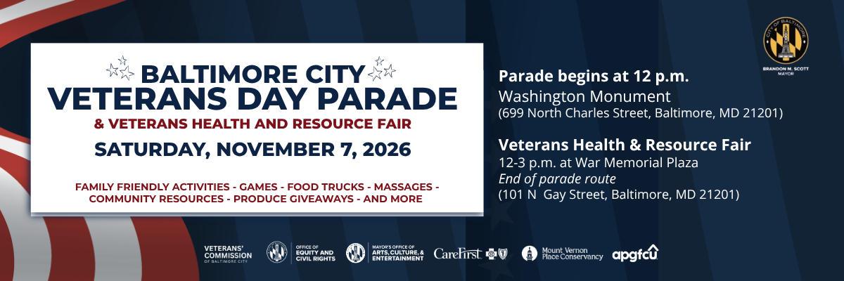 2026 Baltimore City Veterans Day Parade and Health & Resource Fair