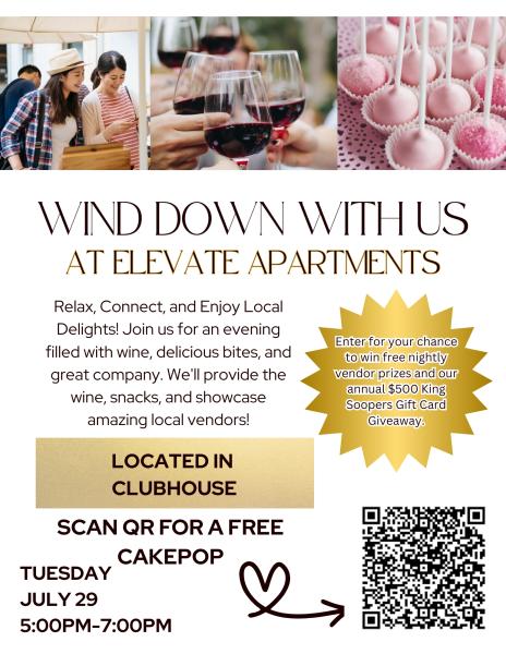 Wine Down at Elevate Apartments