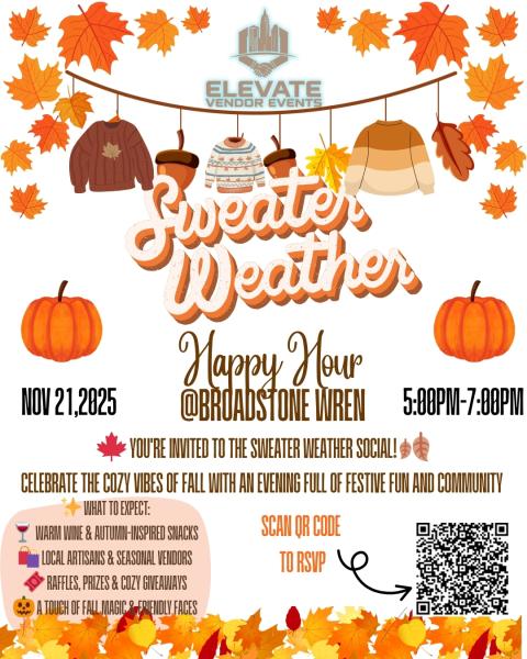 Sweater Weather Happy Hour at Broadstone Wren