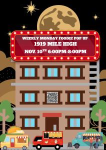 Weekly Monday Foodie Pop Up