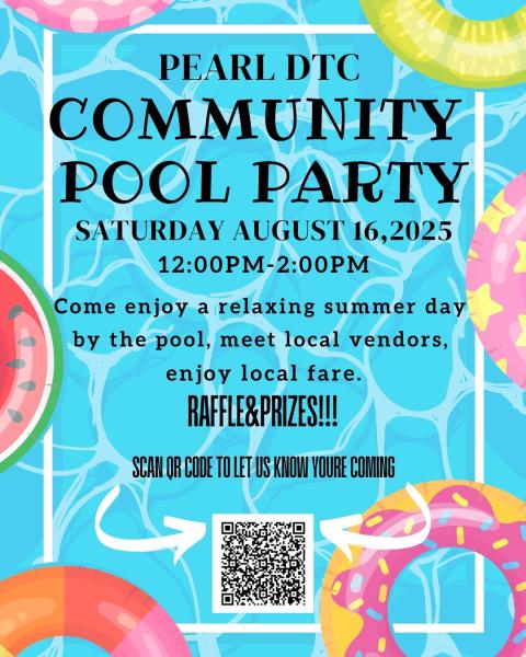 Communtiy Pool Party at Pearl DTC Apartments