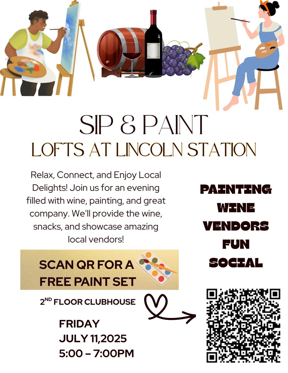 Sip&Paint at  Lofts at  Lincoln Station