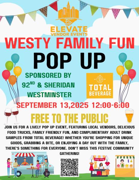 Westy Family Fun Pop Up Sponsored by Total Beverage