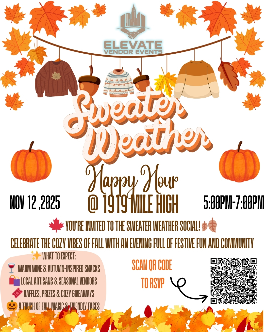 Sweater Weather Social Happy Hour at 1919 Mile High cover picture