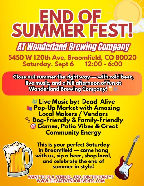 End of Summer Fest at Wonderland Brewing Company
