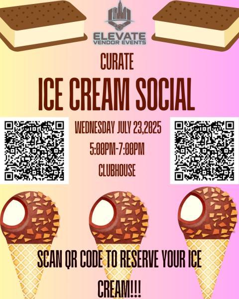 Ice Cream Social  at Curate Apartments