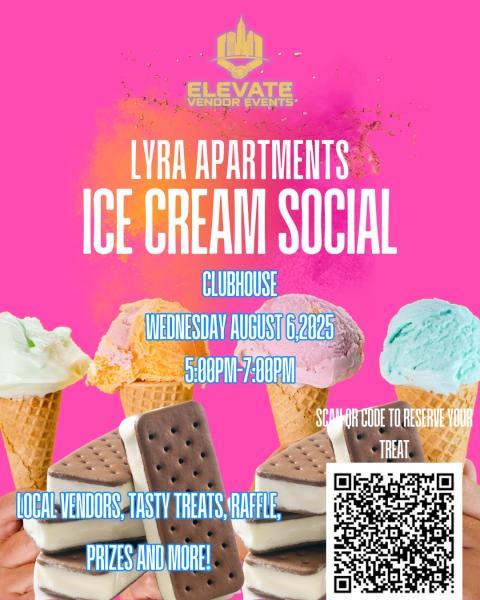 Ice Cream Social at Lyra Apartments
