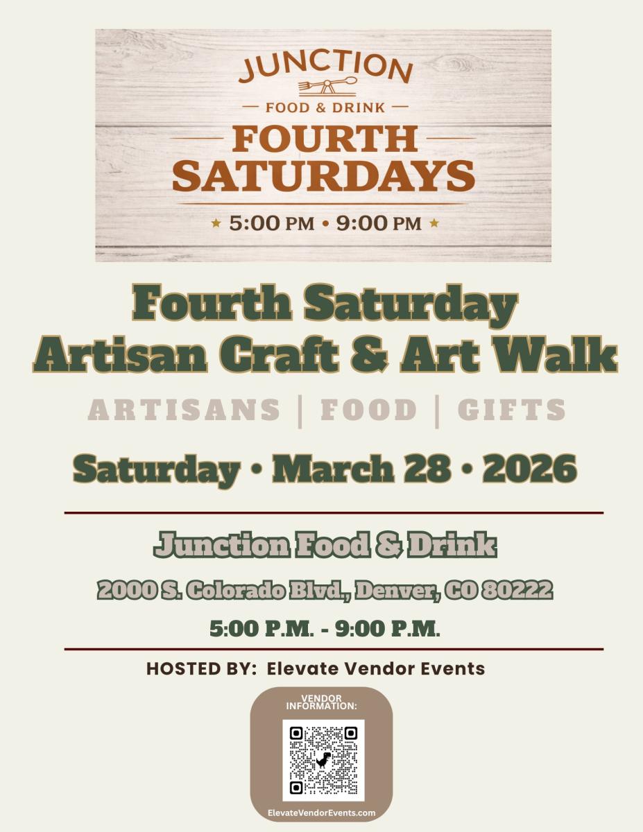 Junction Food and Drink Fourth Saturdays Artisan Craft & Art Walk