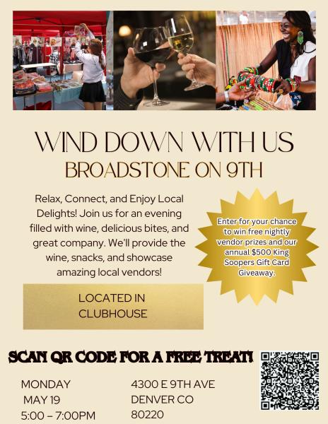 Wine Down at Broadstone on 9th