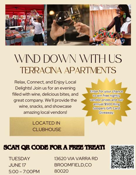 Wine Down at Terracina Apartments