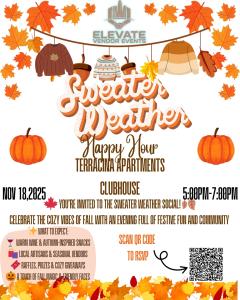 Sweater Weather Social Happy Hour at Terracina Apartments