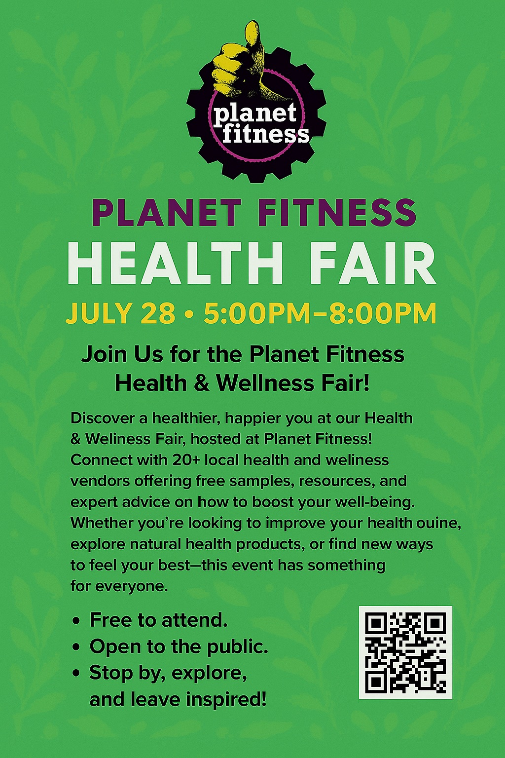 Planet Fitness Hea;lth and Wellness Fair cover picture