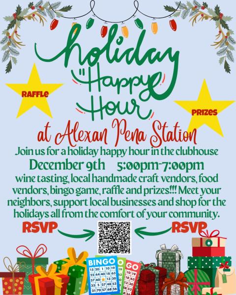 Holiday Happy Hour at Alexan Pena Station