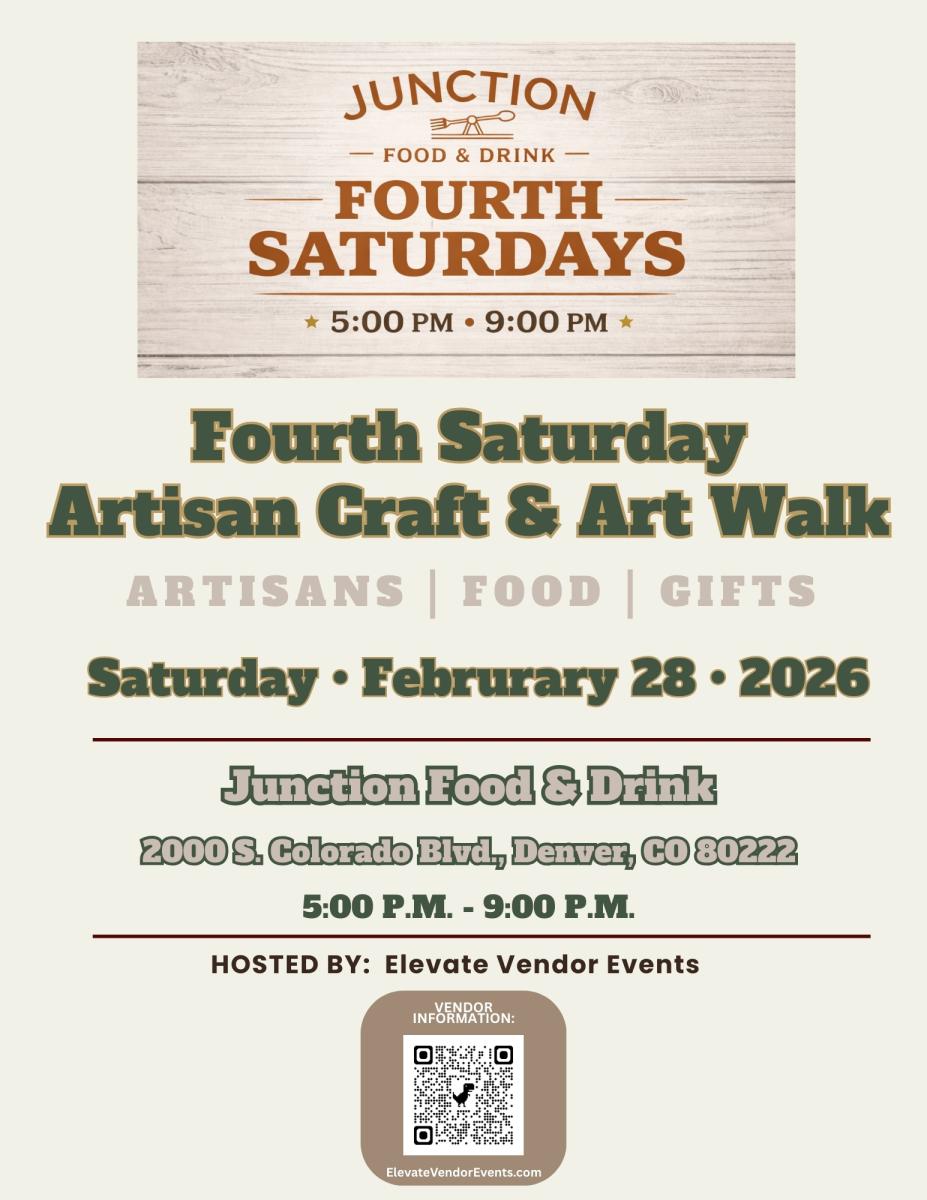 Junction Food and Drink Fourth Saturdays Artisan Craft & Art Walk