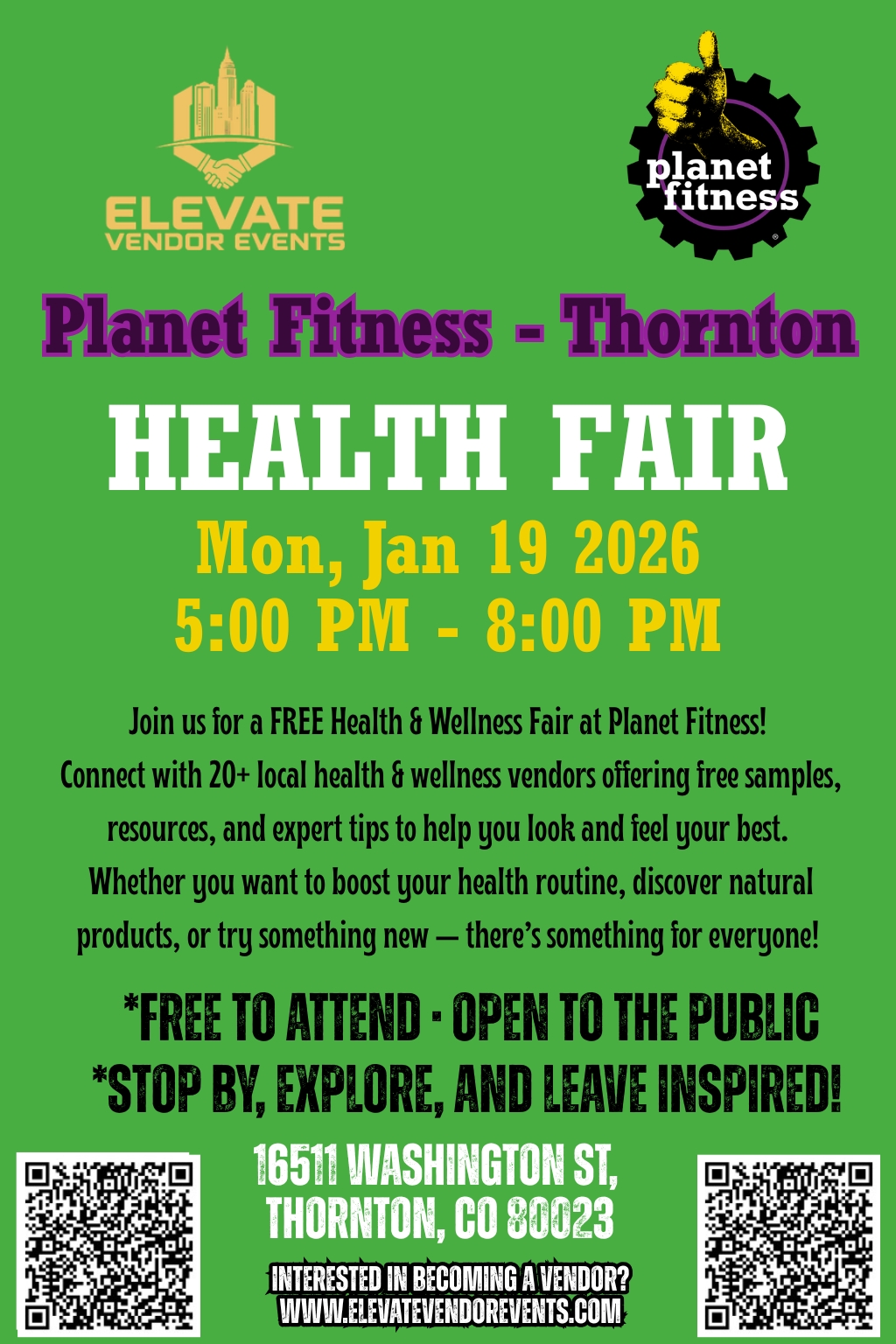 Planet Fitness Thornton Health Fair